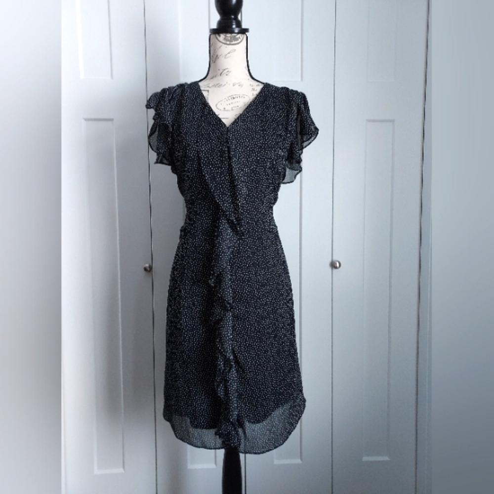 Black and white polka dot dress